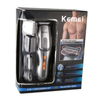 KEMEI Body Grooming 8 In 1 Shaver Kit