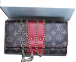 Premium quality LV style contrast women wallet