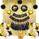 Birthday Decoration Set (Black, White and Gold)