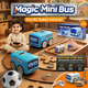 Remote Control Follow Ball Mini Magic Bus With Face LED Light