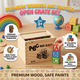 48 Pcs Premium Wooden ABC Blocks Open Crate Set