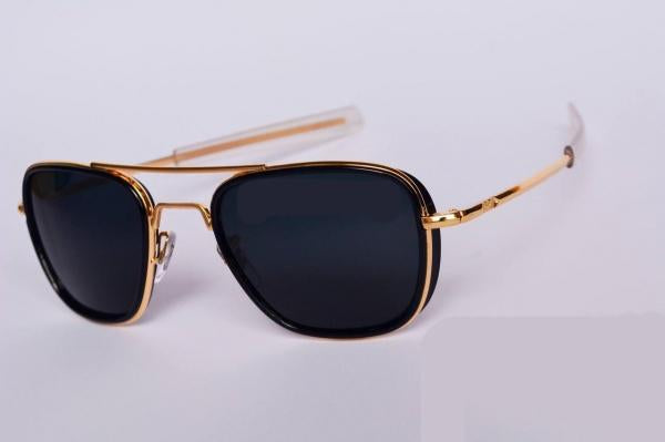 Randolph Engineering Black Glass Gold Frame For Men