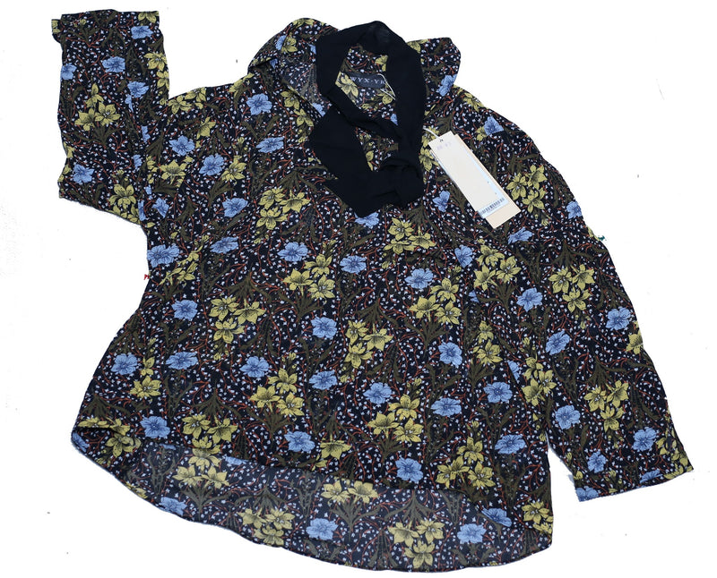 Short Length Flower Oriented Top with Ribbon