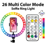 SPEED-X 26CM 26COLOR RGB RING LIGHT WITH REMOTE