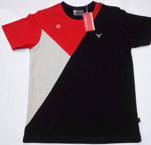 Red & Navy Blue - Basic Crew Neck t-shirt