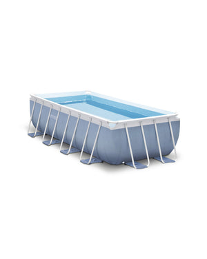 INTEX Prism Frame Pool (13.1ft x 6.5ft x 39") Rectangular With Filter Pump & Ladder (4.0m x 2.0m x 1.0m)