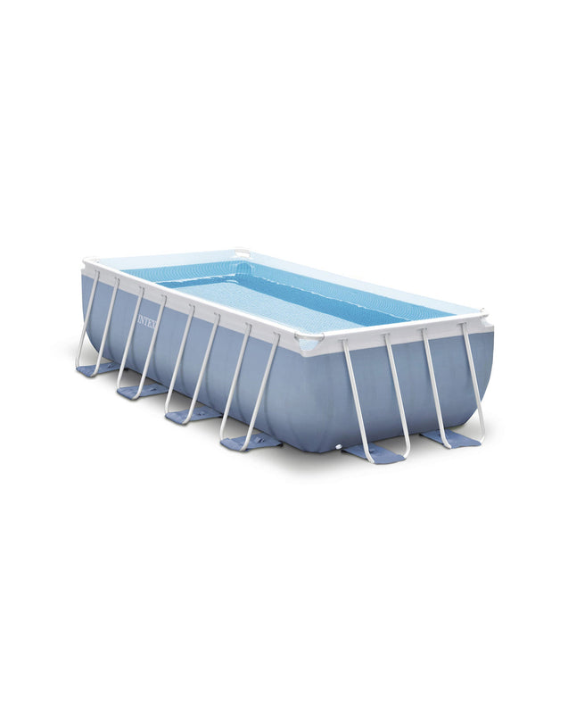 INTEX Prism Frame Pool (13.1ft x 6.5ft x 39") Rectangular With Filter Pump & Ladder (4.0m x 2.0m x 1.0m)
