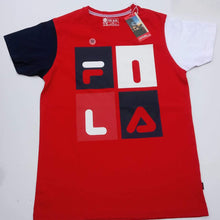 Red - Crew Neck FILA t-shirt