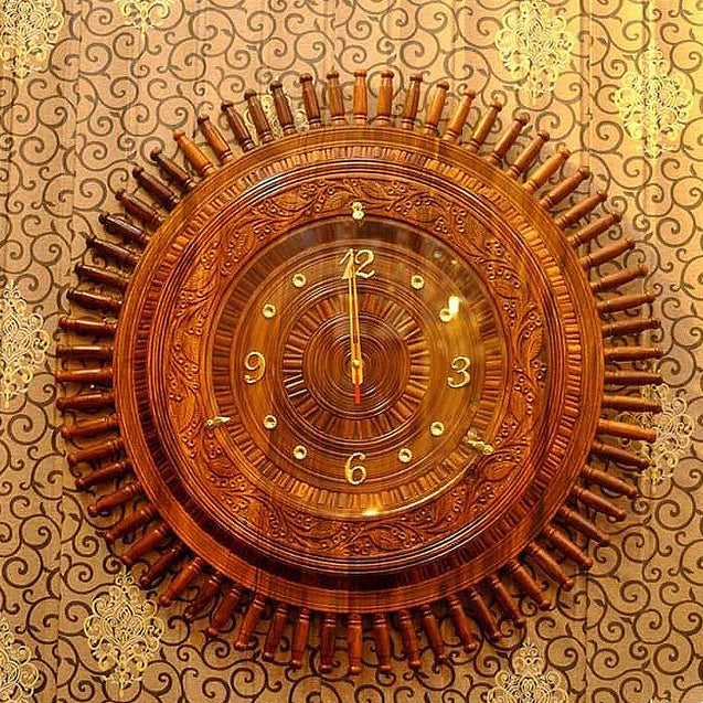 Ardale Wooden Wall Clock Brown