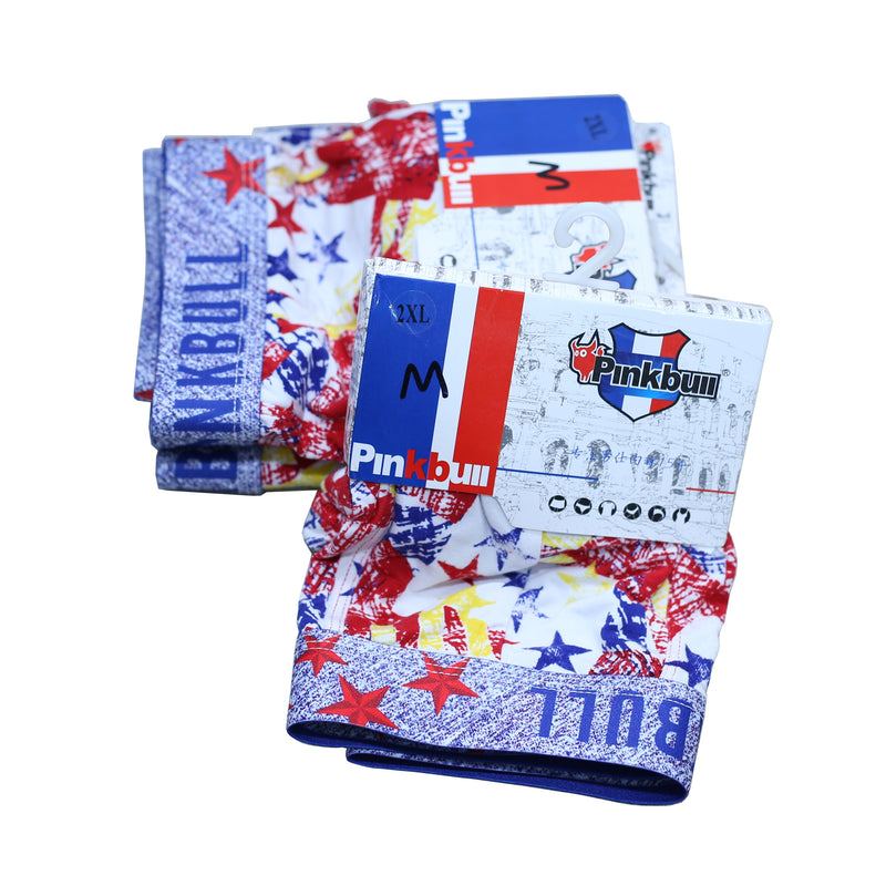 Pinkbull Branded Colorful White Men Boxer