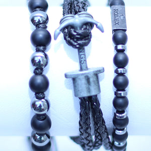 MULTI-LAYER LEATHER BEADS MEN BRACELETS