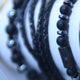 MULTI-LAYER CHROME PLATED BEADS MEN BRACELETS
