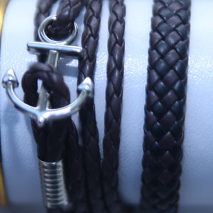2-LAYER LEATHER BEADS MEN BRACELETS
