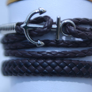 2-LAYER LEATHER BEADS MEN BRACELETS