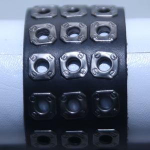 SINGLE FULL HAND LEATHER TYPE MEN BRACELET