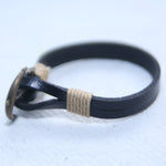 SINGLE CHROME BROWN TYPE MEN BRACELET