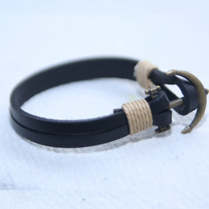 SINGLE CHROME BROWN TYPE MEN BRACELET