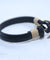 SINGLE CHROME BROWN TYPE MEN BRACELET