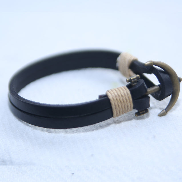 SINGLE CHROME BROWN TYPE MEN BRACELET