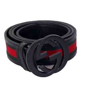 Gucci Men Leather Belt - Premium Quality Green and Black Belt in Pakistan