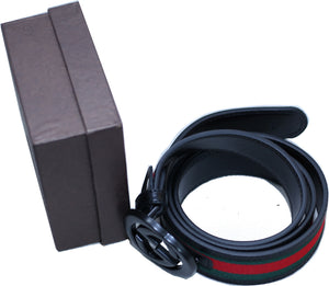 Gucci Men Leather Belt - Premium Quality Green and Black Belt in Pakistan