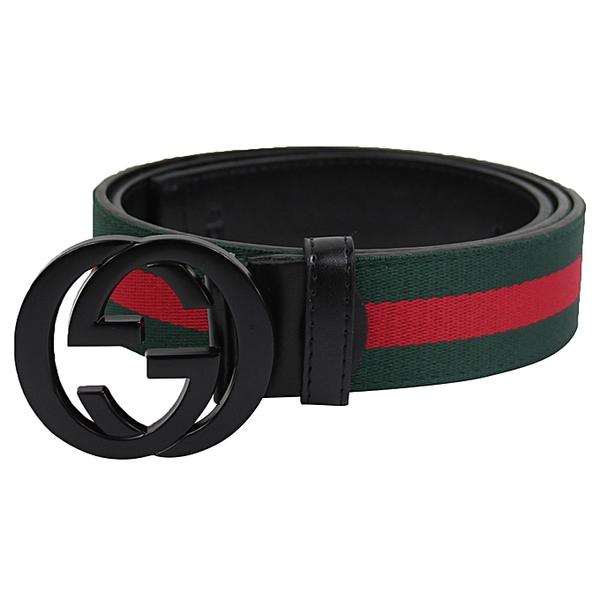 Gucci Men Leather Belt - Premium Quality Green and Black Belt in Pakistan