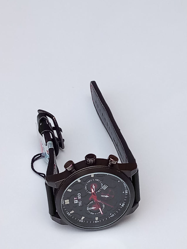 Ticarto-o chronograph watch in black for men