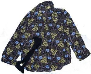 Short Length Flower Oriented Top with Ribbon