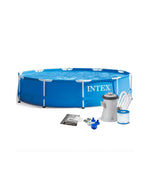 INTEX Round Metal Frame Pool (10' X 30") With Filter Pump