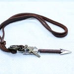 ARROW TYPE MEN NECKLACE IN BROWN
