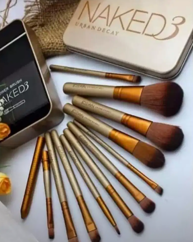 NAKED 3 Urban Decay Professional High Quality Makeup Brush Set (12 Brushes)