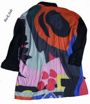 Multi Color Black Front Top