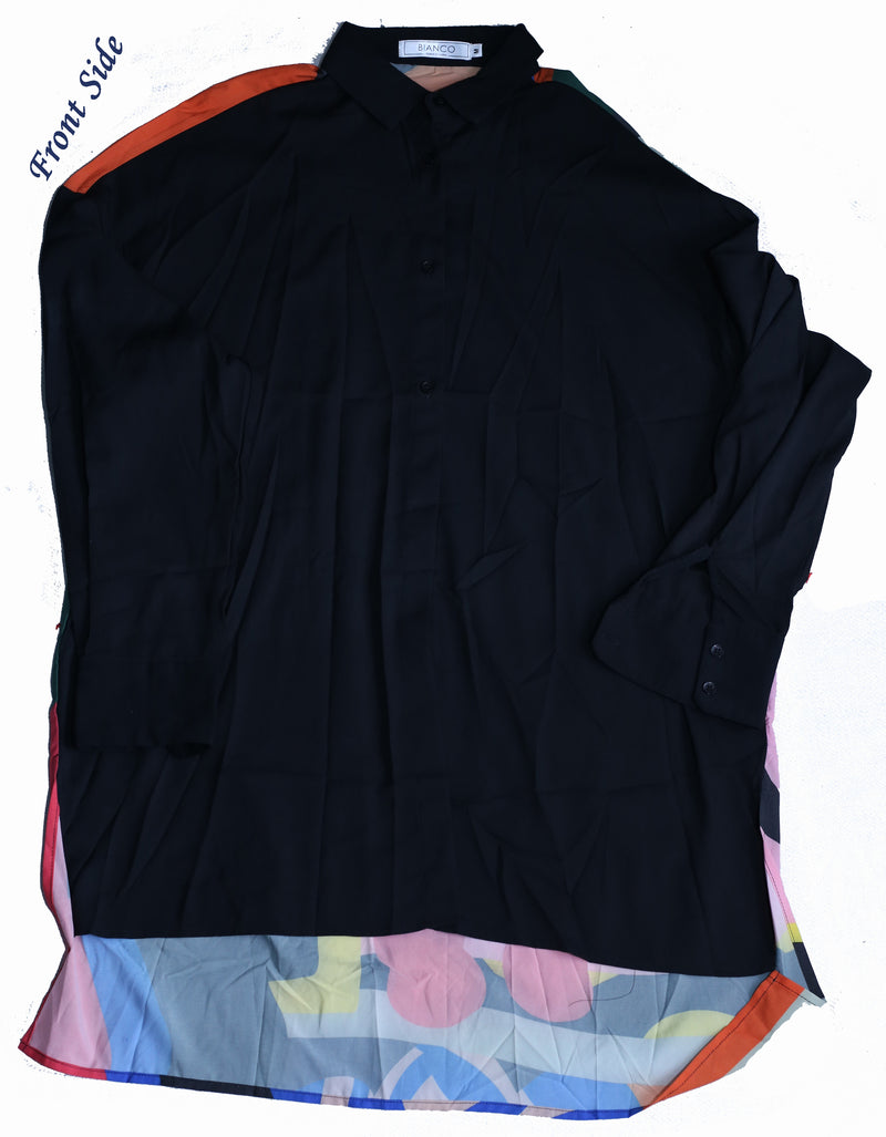 Multi Color Black Front Top