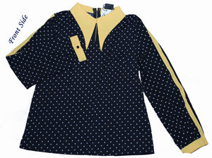 Short Length Top With Yellow Collar