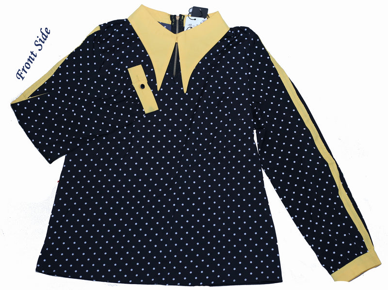 Short Length Top With Yellow Collar