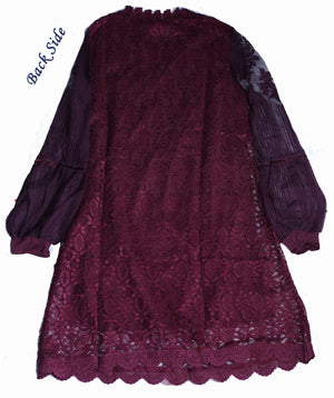 Long Net Full Sleeve Frock