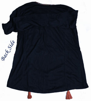 Print Front With Black Style Top