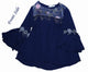 Short Length Navy Blue Top