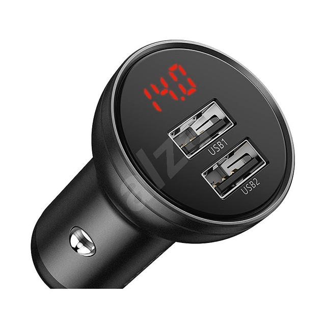 Baseus Digital Display Dual USB 4.8A Car Charger