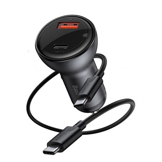 Baseus Digital Display PPS Dual Quick Charger Car Charger 45W