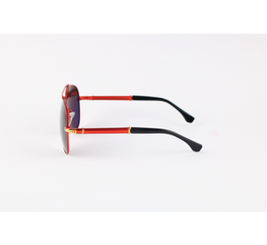 Cartier – Red&Black – Aviator Shape–Metal Polarized